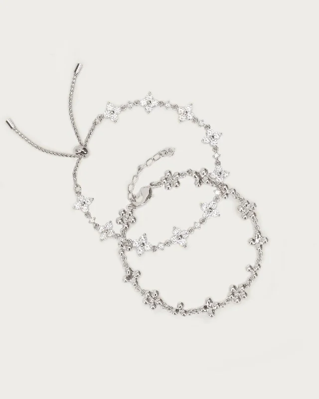 Chic, Trendy, And Affordable Jewelry Sale Hot Stuff Bracelet Set in Silver