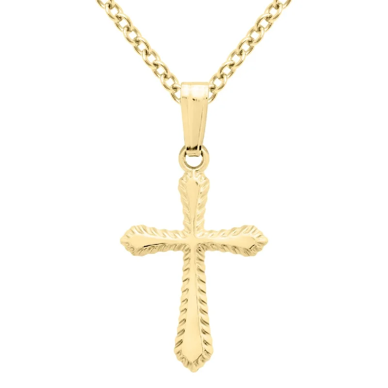 Personalized Jewelry Sale – Unique Gifts At Low Prices Kiddie Kraft 14KT Yellow Gold Filled 15-inch Cross Pendant