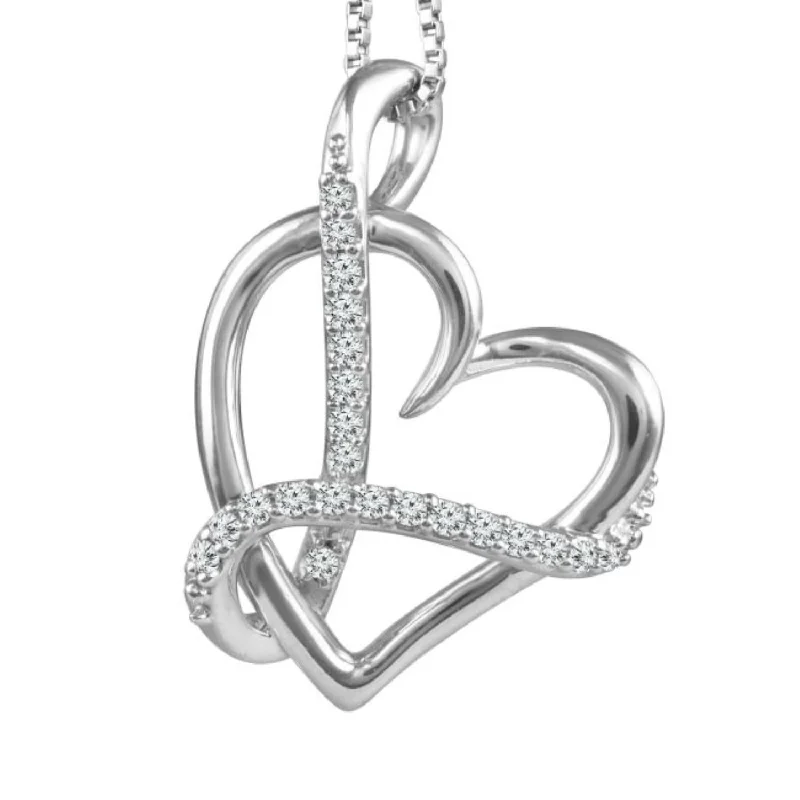 Flash Jewelry Sale – Get Stunning Pieces At Low Prices LoveSong 1/10 CTW Diamond Heart 18-inch Pendant in Sterling Silver