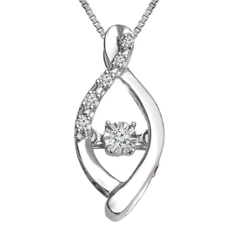 Jewelry Sale Alert – Shop Timeless Elegance Today LoveSong 1/20 CTW Diamond Dancing 18-inch Pendant in Sterling Silver