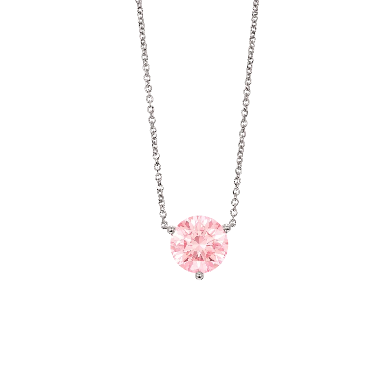 Bestselling Jewelry At Special Promotional Rates The Pink Round Brilliant Solitaire Pendant