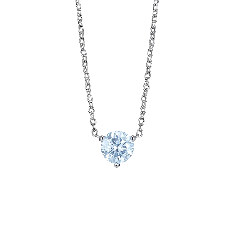 Flash Sale On Elegant Jewelry – Don't Miss Out The Blue Round Brilliant Solitaire Pendant