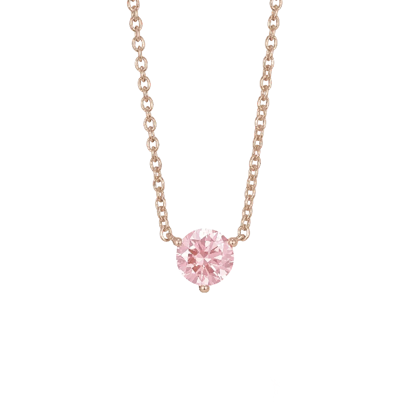 Huge Markdowns On Premium Jewelry Styles The Pink Round Brilliant Solitaire Pendant