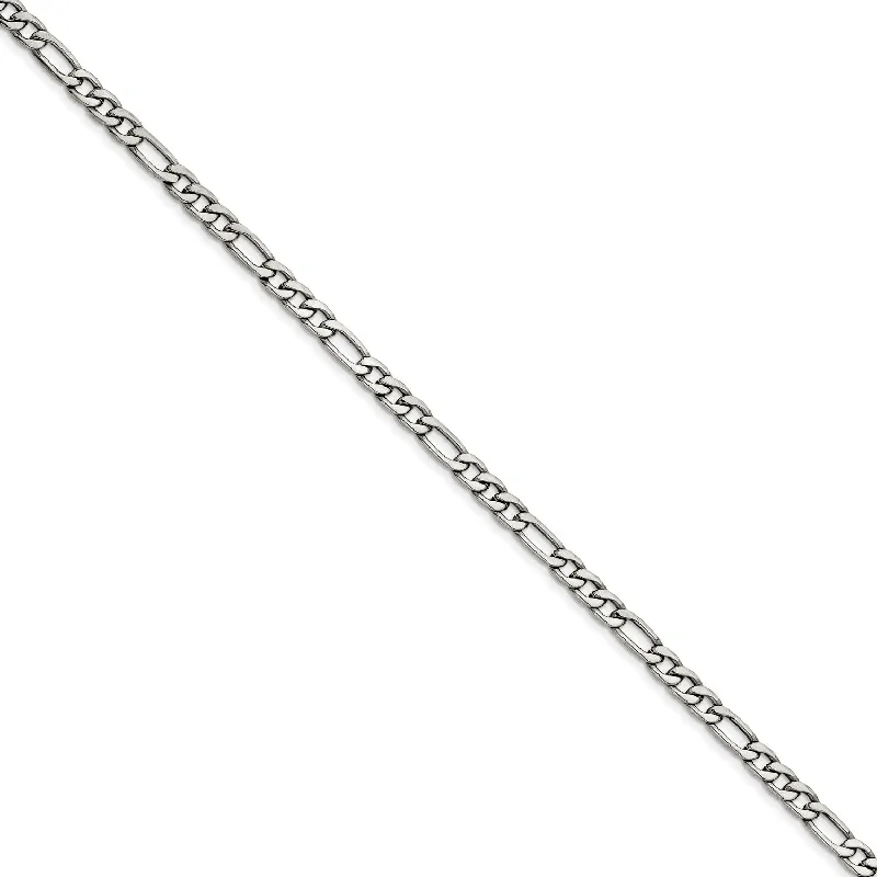 Exclusive Jewelry Sale – Shine For Less Stainless Steel 6.30mm 22in Figaro Chain