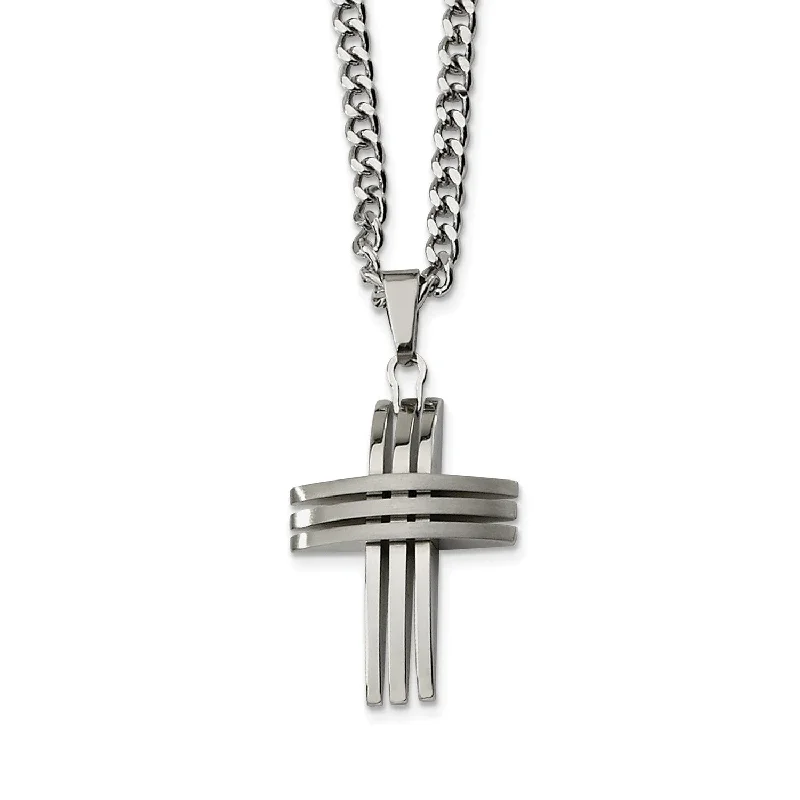 Fine Jewelry, Limited-Time Offers Available Stainless Steel Cross Necklace