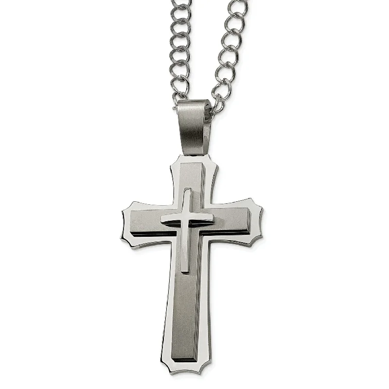 Personalized Jewelry Sale – Meaningful Gifts At Great Prices Stainless Steel Cross Pendant 24in Necklace