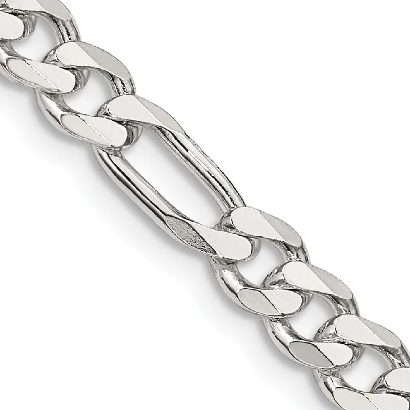 Limited-Stock Jewelry Clearance – Grab Your Favorites Now Sterling Silver 20-inch 5.5MM Lobster Clasp Figaro Chain