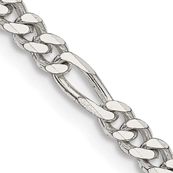 Limited-Stock Jewelry Sale – Shop Before It's Gone Sterling Silver 22-inch 3.5MM Lobster Clasp Figaro Chain