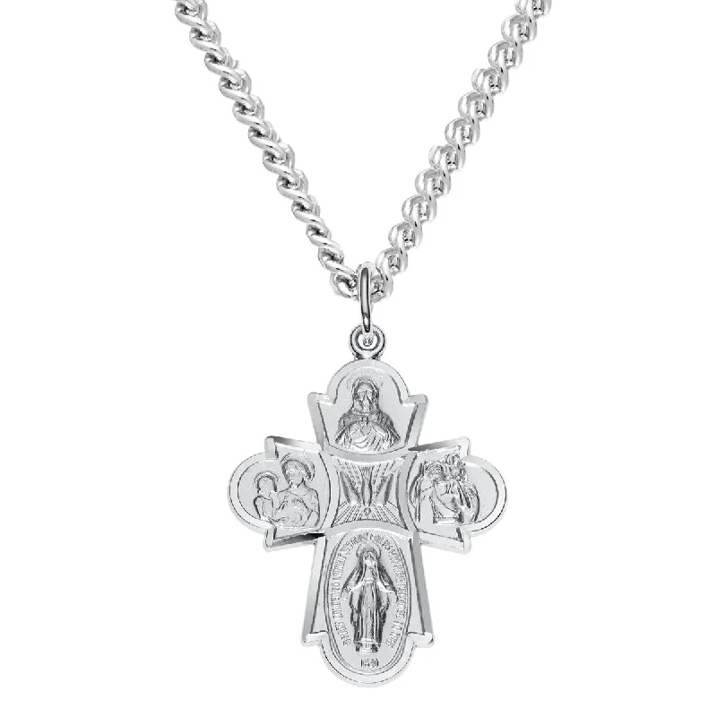 Unlock Unbeatable Jewelry Deals Before They’Re Gone Sterling Silver 24-inch Cross Medal Pendant