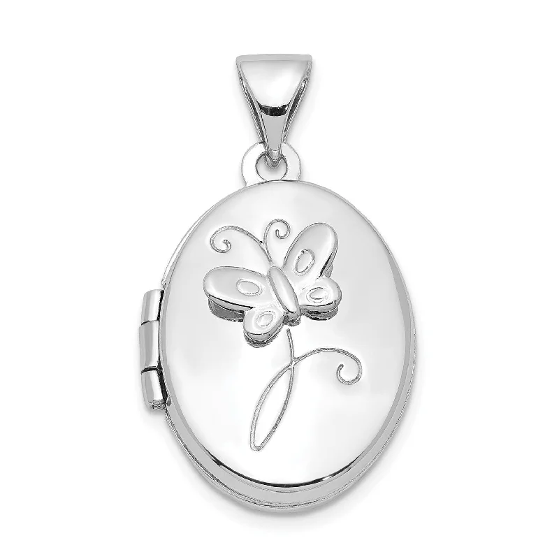 Limited-Time Jewelry Discounts – Shine Without The Splurge Sterling Silver 24X13MM Butterfly Locket Necklace