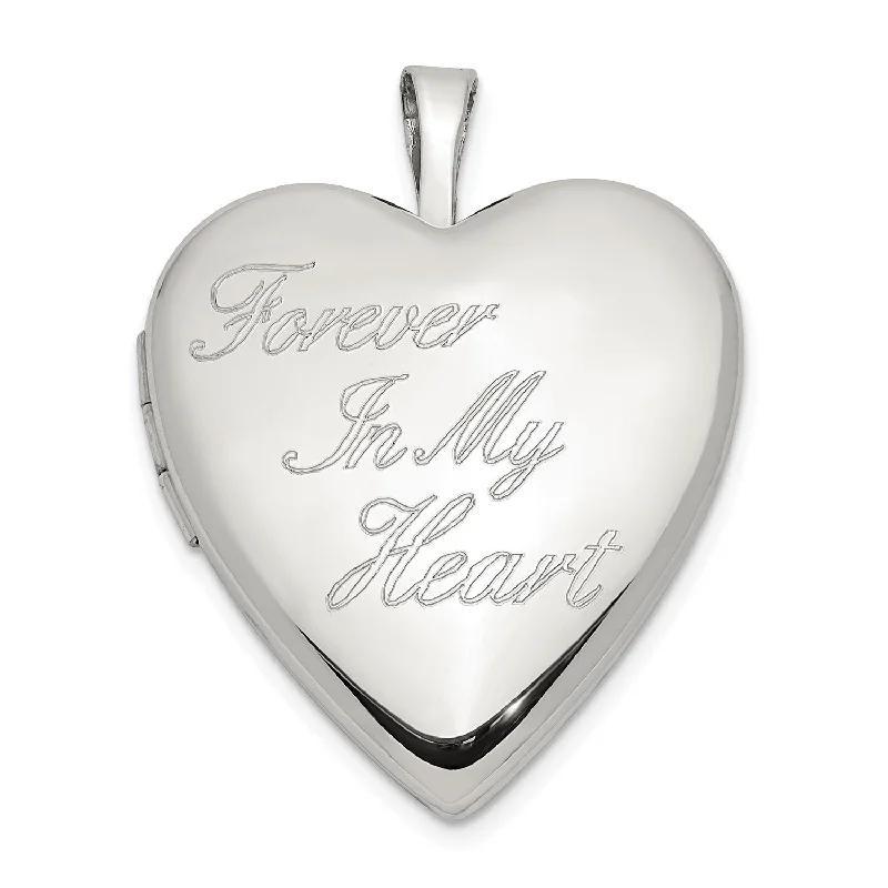 Buy More, Save More On Stunning Jewelry Pieces Engravable Sterling Silver Heart Locket Forever In My Heart Pendant