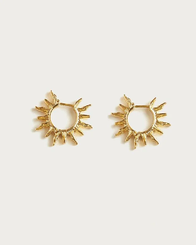 Luxury Handcrafted Jewelry For Elegant Looks Sun Hoop Earrings