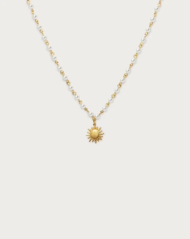 Fashion-Forward Geometric Jewelry For Contemporary Style Sunshine Pearl Necklace