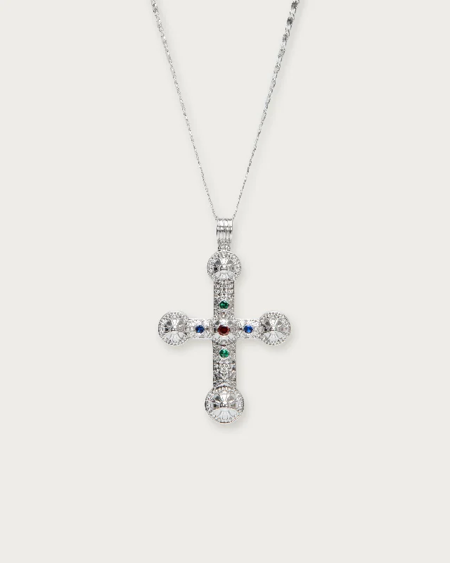 Shop Handcrafted Jewelry At Special Promotional Rates XL Cross Chain in Silver