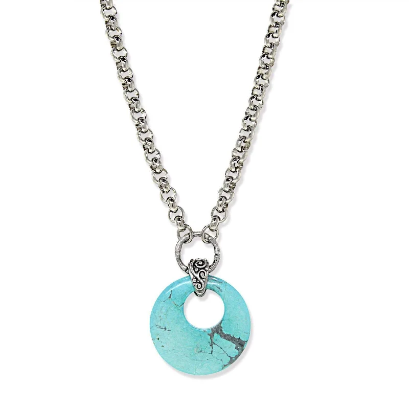 Limited-Time Jewelry Discounts – Shine Without The Splurge 1928 Jewelry Ancienne Semi-Precious Gemstone Hoop Pendant Necklace 18"
