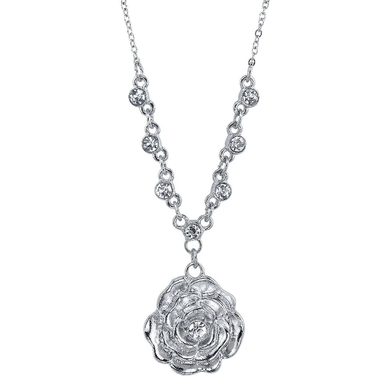 Personalized Jewelry Sale – Meaningful Gifts At Great Prices 1928 Jewelry Bellesa Crystal Accent Flower Pendant Necklace 16" + 3" Extender