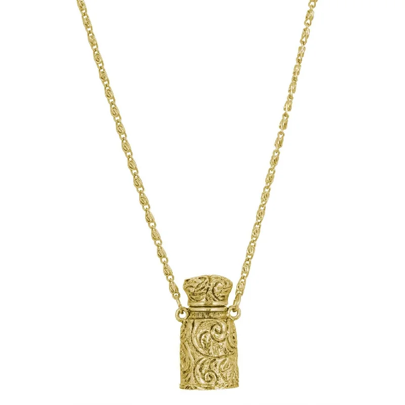 Exclusive Jewelry Sale – Shine For Less 1928 Jewelry Etched Vine Jar Pendant Scroll Necklace 30"