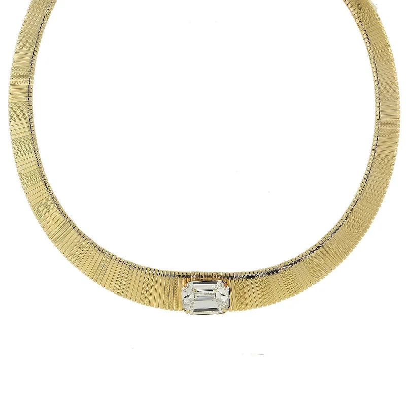 Trending Jewelry Styles Now At Limited-Time Discounts 1928 Jewelry Gold Graduated Austrian Crystal Collar Necklace 18" + 3" Extender