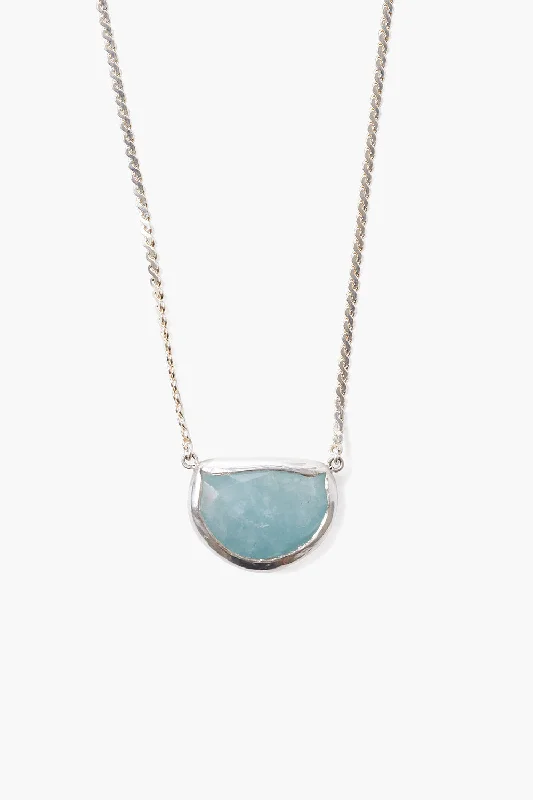 Personalized Engraved Jewelry For Meaningful Gifts Aquamarine Luna Necklace