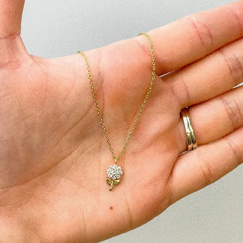 Stunning Jewelry Pieces At The Lowest Prices Ever Crystal Flower Gold-Dipped Pendant Necklace