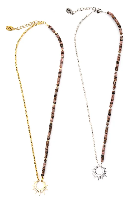 Grab Your Favorite Jewelry At The Lowest Prices El Farol Gemstone Sun Pendant Necklace