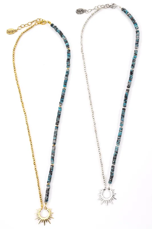 Bestselling Jewelry At Special Promotional Rates El Farol Gemstone Sun Pendant Necklace