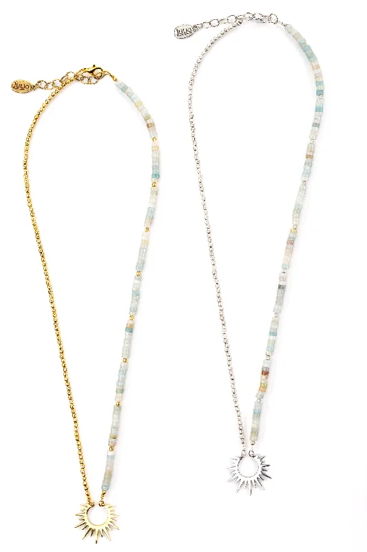 Discounted Luxury Jewelry – Shine Without The Splurge El Farol Gemstone Sun Pendant Necklace