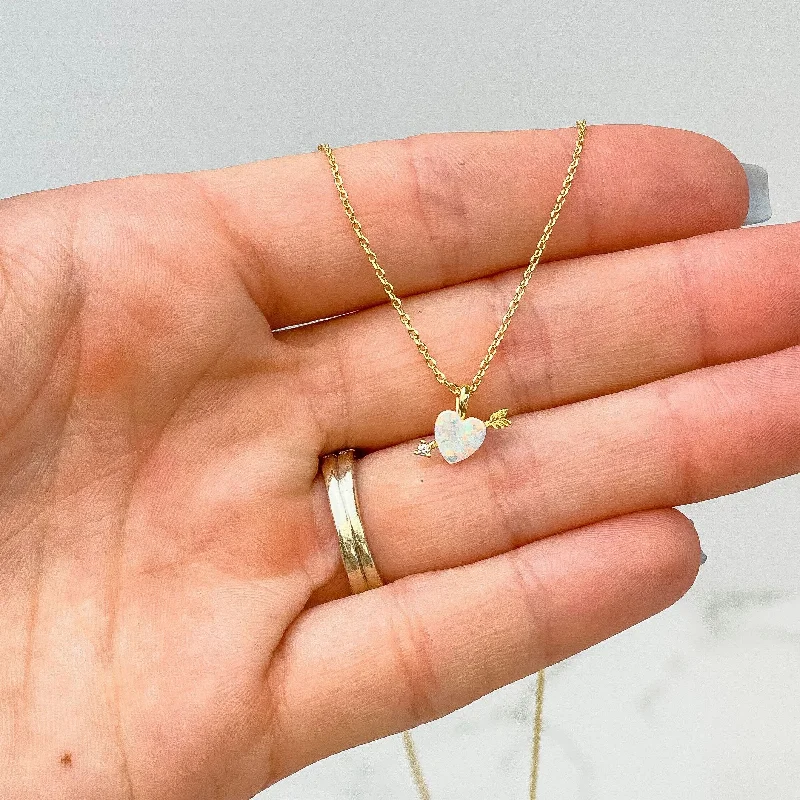 Grab Your Favorite Jewelry At The Lowest Prices Glitzy Gold Cupid's Arrow Pendant Necklace