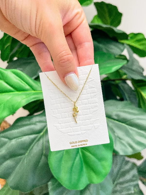 Shop Stylish Jewelry Now And Save Big Gold Dipped Rose Pendant Necklace