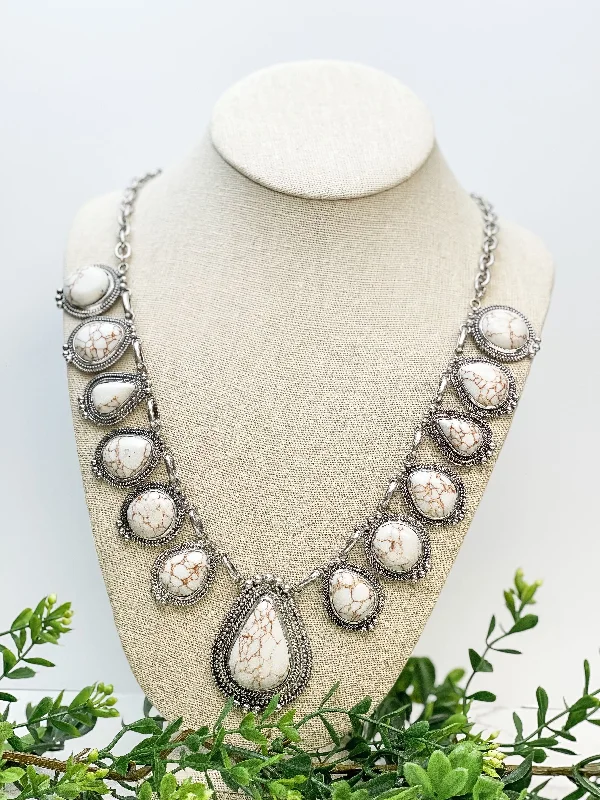 Upgrade Your Jewelry Collection For Less Ivory Semi Precious Western Teardrop Necklace