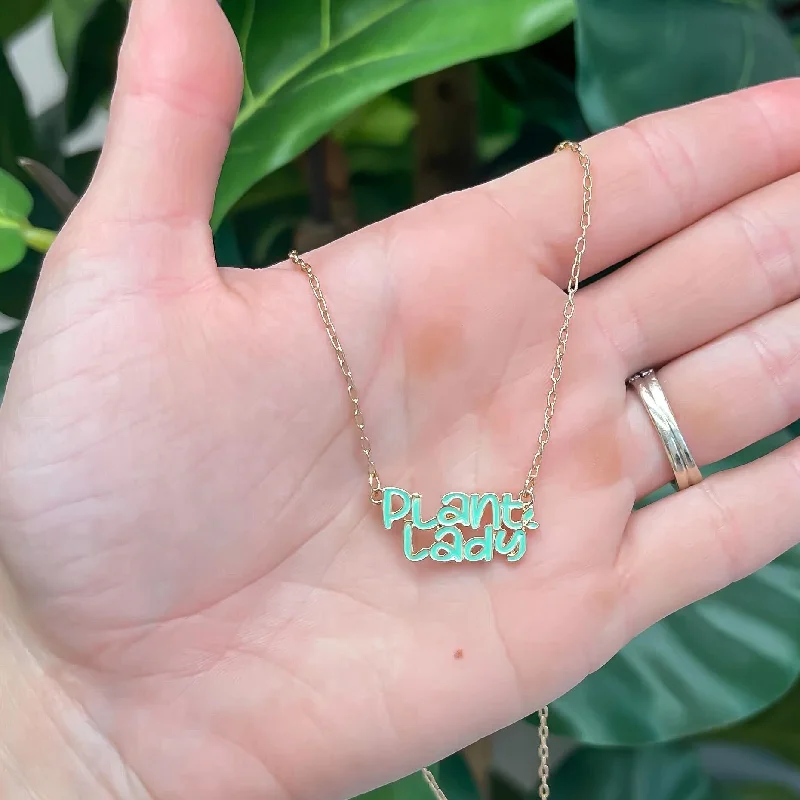 Breathtaking Jewelry At Limited-Time Savings 'Plant Lady' Enamel Pendant Necklace