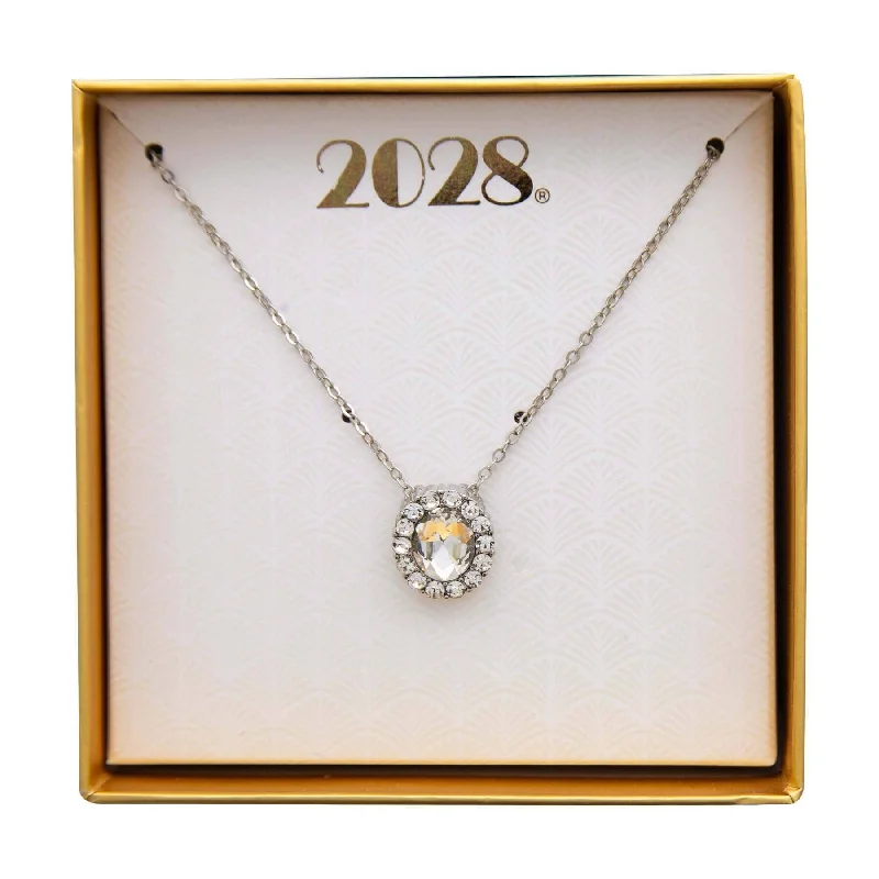 Fine Jewelry, Limited-Time Offers Available 2028 Jewelry Crystal Oval Pendant Necklace 16" + 3" Extender