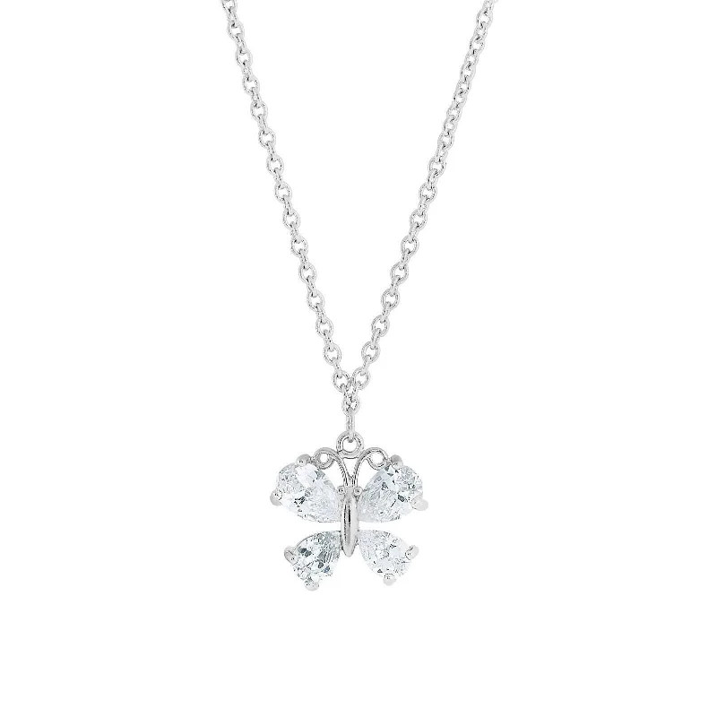 Shop Fine Jewelry With Exclusive Savings 1928 Jewelry Cubic Zirconia Butterfly Pendant Necklace 16" + 3" Extender
