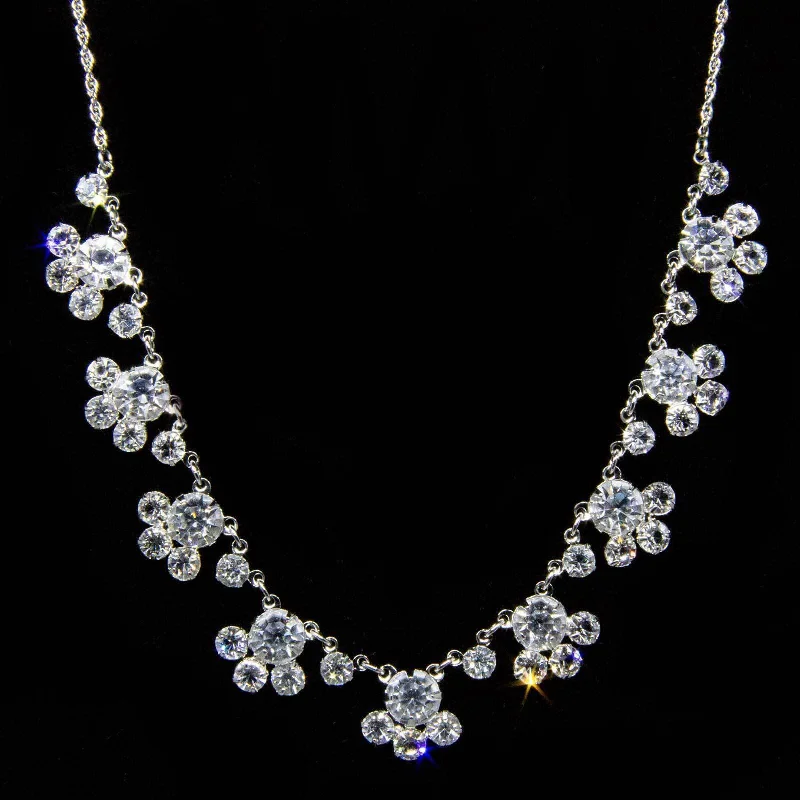 Handmade Pearl Jewelry For Timeless Elegance 1928 Jewelry Round Vintage Austrian Crystal Drop Necklace 15"