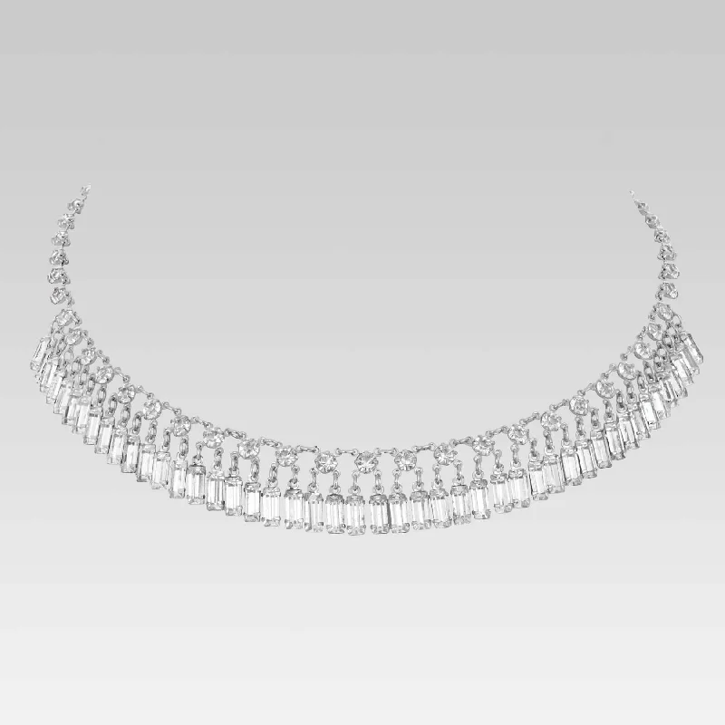Shop Jewelry That Shines Without The High Price 1928 Jewelry Vintage Austrian Crystal Baguette Drop Link Necklace 15"