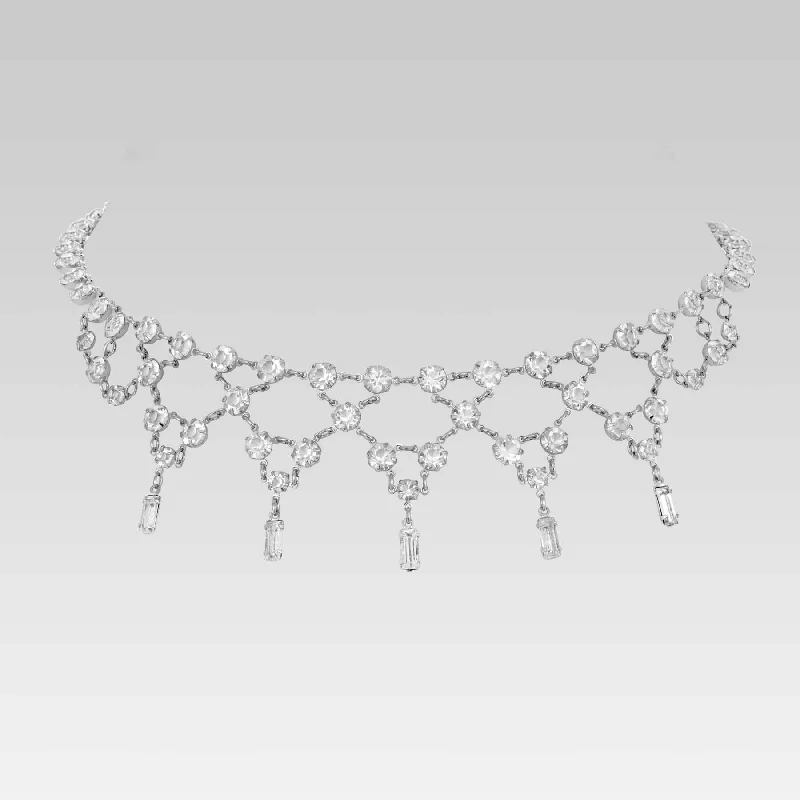 Unique Jewelry For Less – Shop The Sale Now 1928 Jewelry Vintage Austrian Crystal Baguette Drop Necklace 15"