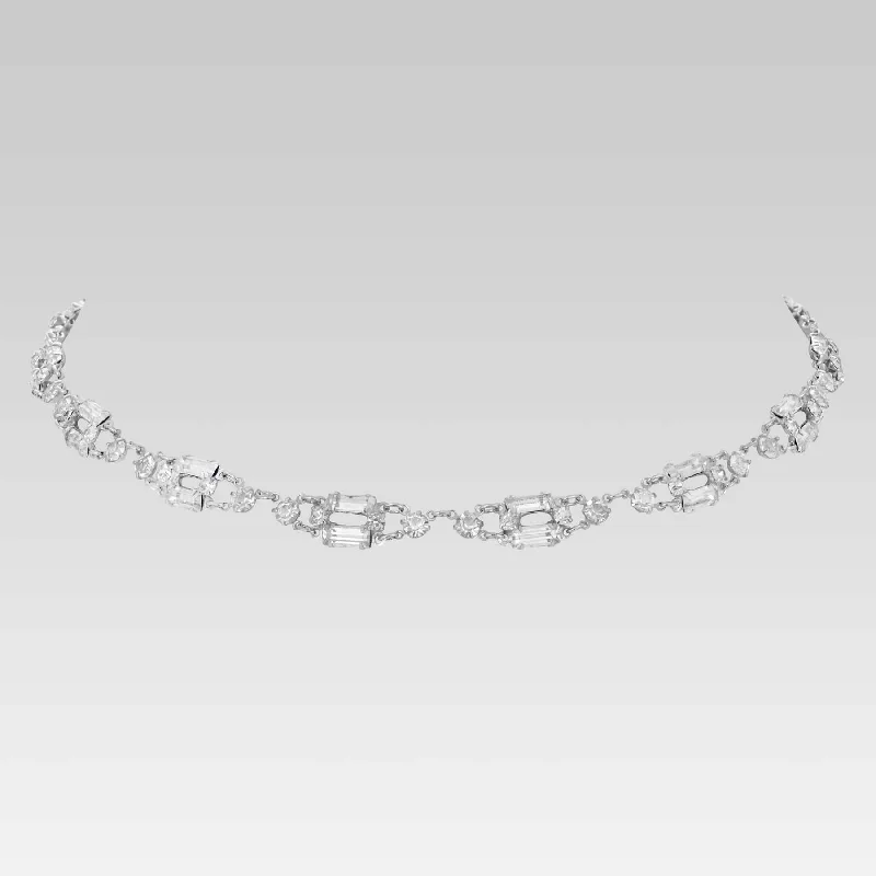 Flash Jewelry Sale – Get Stunning Pieces At Low Prices 1928 Jewelry Vintage Austrian Crystal Baguette Link Necklace 15"