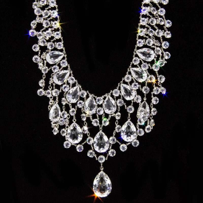 Exclusive Online Discounts On Stylish Jewelry 1928 Jewelry Vintage Austrian Crystal Bib Necklace 15" + 3" Extender