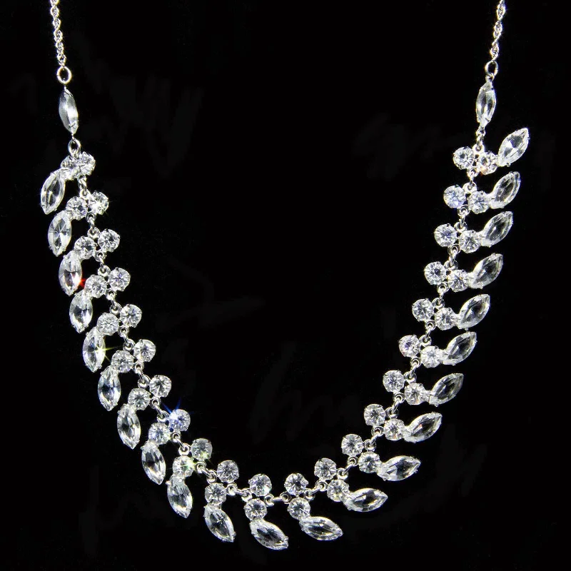 Affordable Glamour – Premium Jewelry For Less 1928 Jewelry True Vintage Vintage Austrian Crystal Collar Necklace 15"