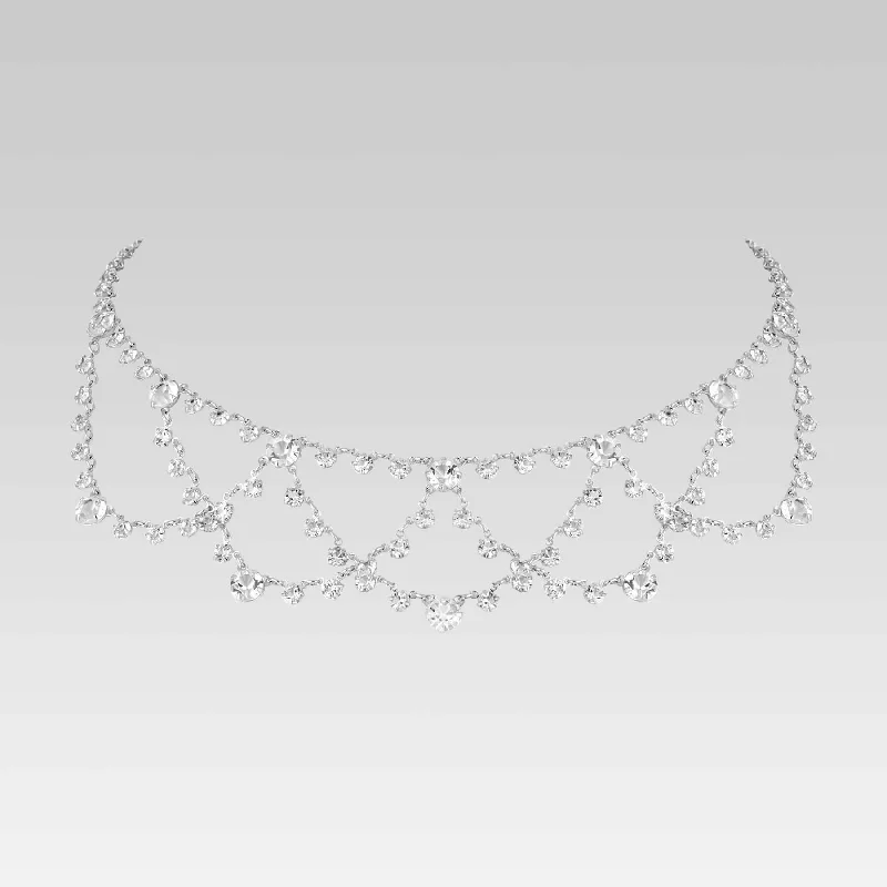 Big Discounts On Elegant Jewelry Collections 1928 Jewelry Vintage Austrian Crystal Round Draped Bib Drop Necklace 16"