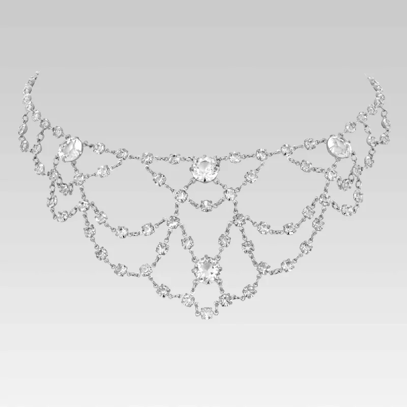 Jewelry Deals That Sparkle – Shop Today 1928 Jewelry Vintage Austrian Crystal Round Swag Drop Necklace 14"
