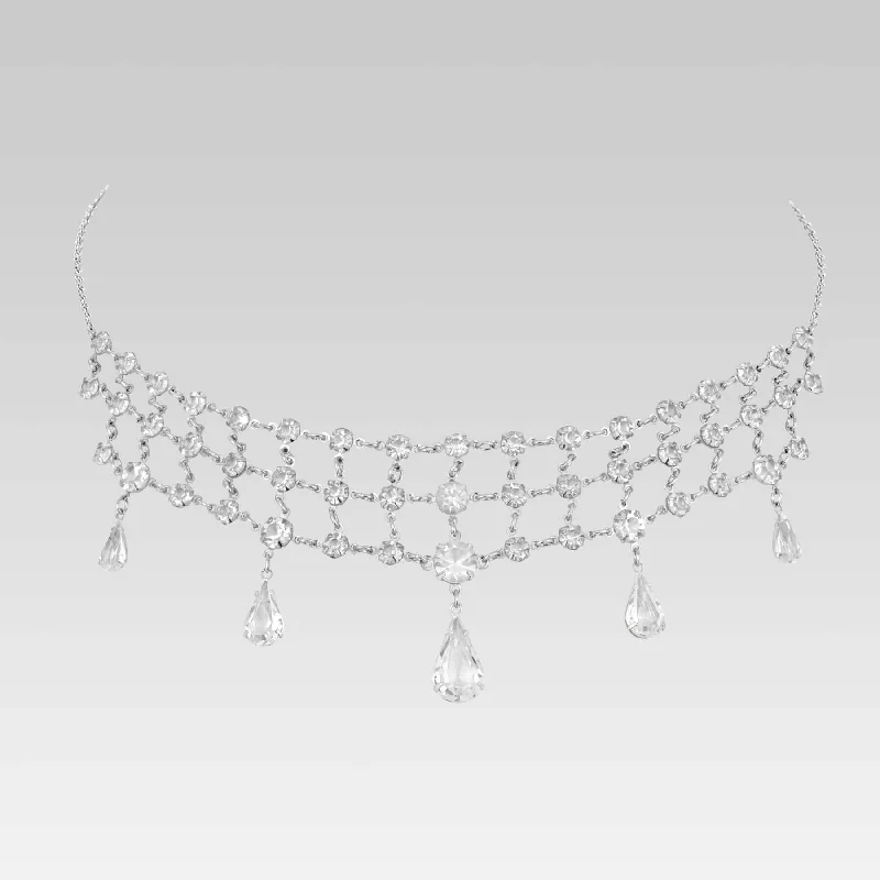Don't Miss Out On Jaw-Dropping Jewelry Discounts 1928 Jewelry Vintage Austrian Crystal Tear Drop Necklace 15"