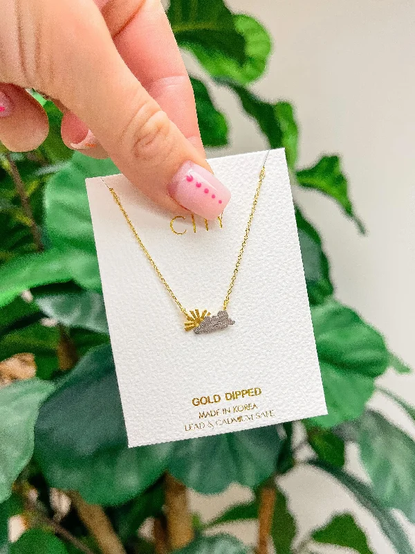 Luxury Meets Affordability – Jewelry Sale Now Live Two-Tone Sun & Cloud Necklace