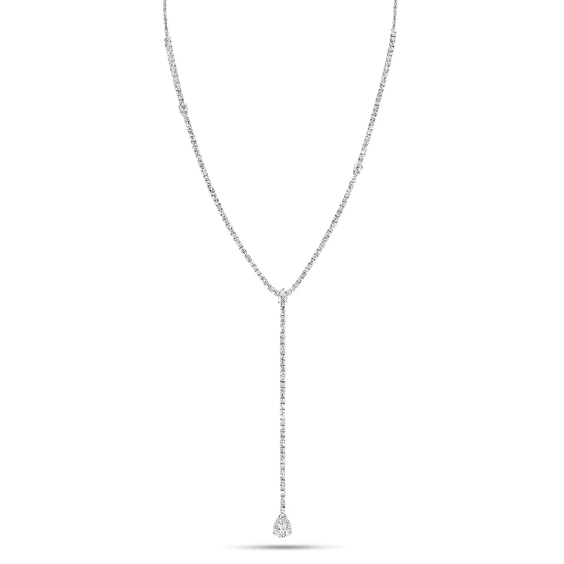 Elegant Jewelry, Exclusive Prices – Shop Now Diamond Teardrop Lariat Necklace