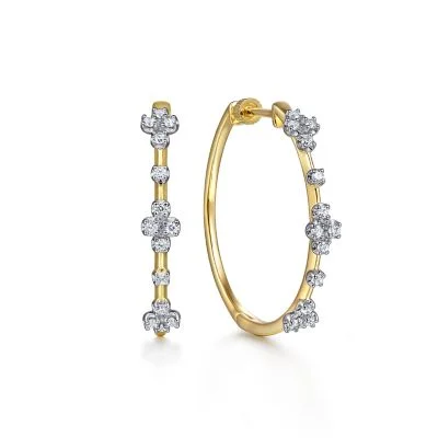 Exclusive Jewelry Sale – Limited-Time Discounts 14K Yellow Gold 0.51ctw Diamond Hoop Earrings