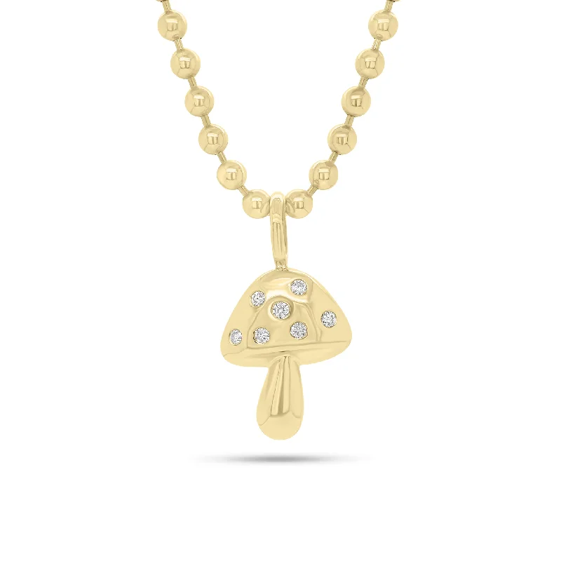 Handcrafted Jewelry Sale – Unique Designs At Low Prices Diamond Mushroom Pendant