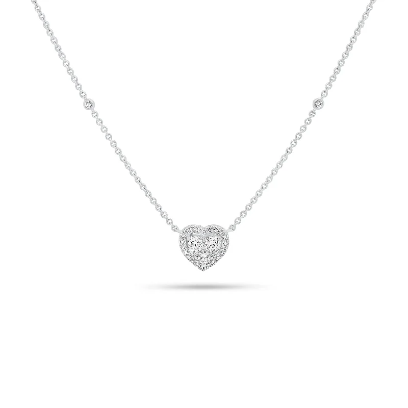 Limited-Time Offer On Elegant Jewelry Pieces Diamond Heart Pendant on Cable Chain Necklace with Diamonds