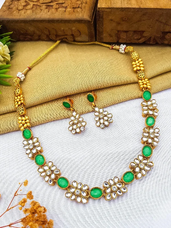 Discounted Jewelry For A Glamorous Look Antique colored Stone necklace set