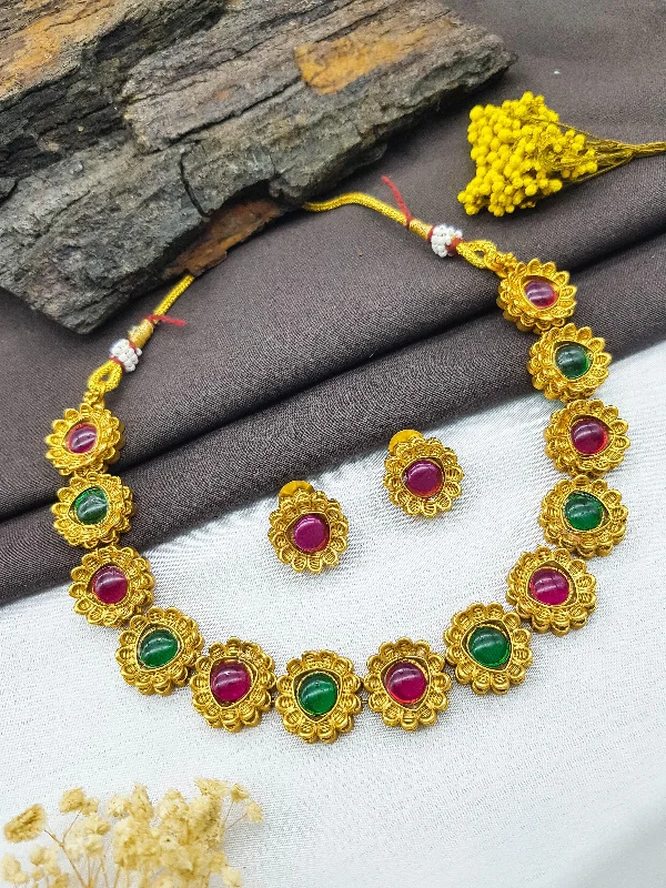 Fashion-Forward Jewelry At Exclusive Discounts Antique Gold finish Set of Necklace set