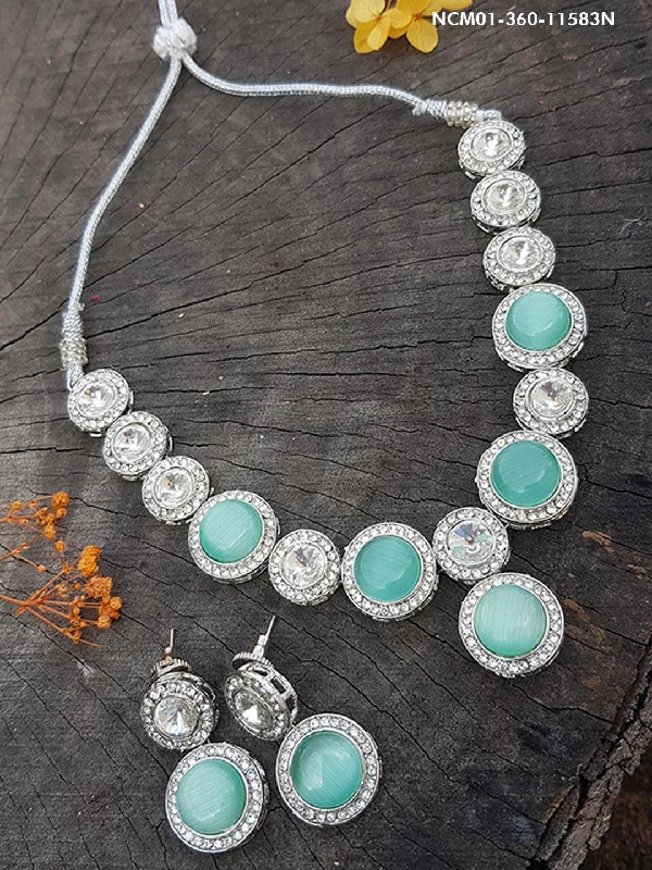Fashion-Forward Jewelry At Incredible Prices Designer Monalisa torquoise colored stones Necklace set